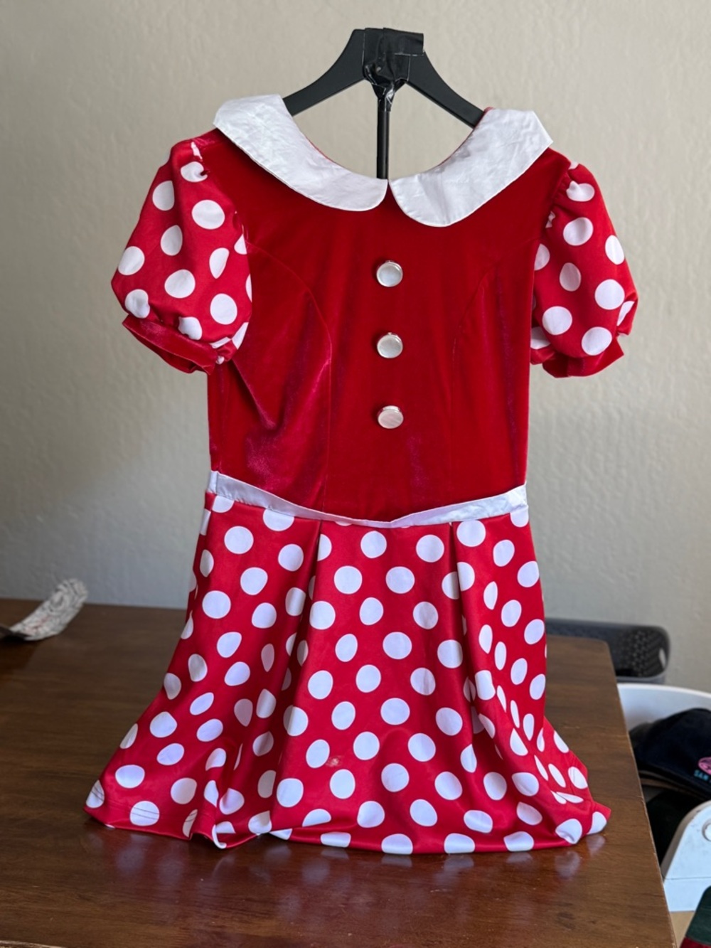 Disney Red and White Polka Dot Girls Costume Dress